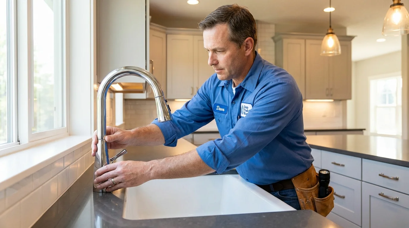 Kitchen faucet installation by Johns Plumbing LLC in Shawneetown